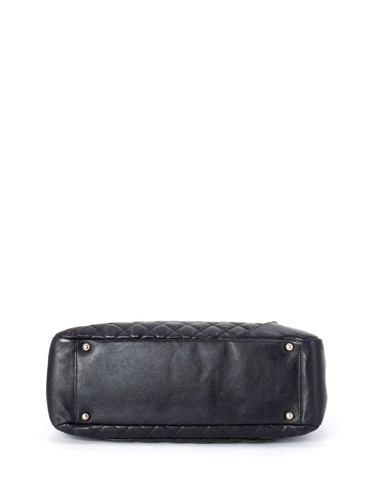 Top Quality Chanel Quilted Leather CC Flap Maxi Bag Black