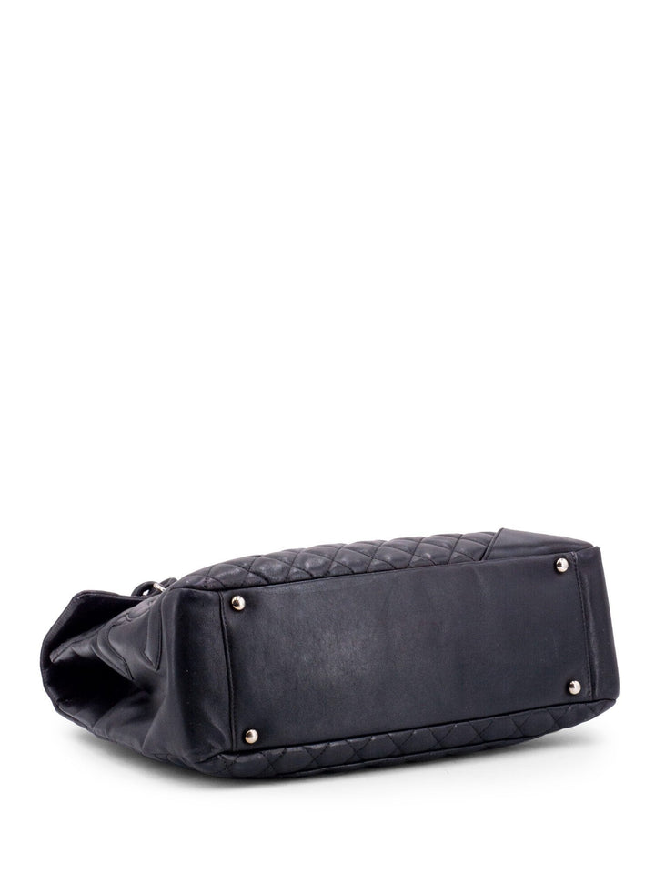 Top Quality Chanel Quilted Leather CC Flap Maxi Bag Black