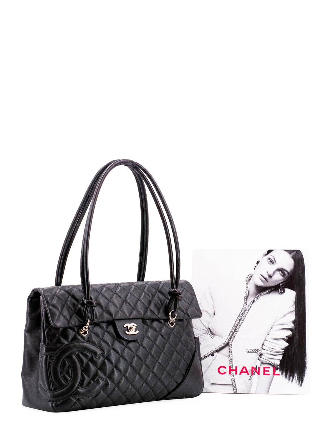 Top Quality Chanel Quilted Leather CC Flap Maxi Bag Black