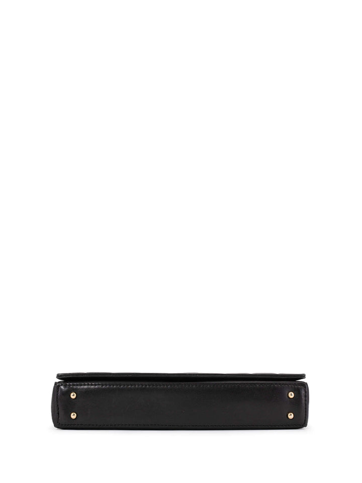 Top Quality Chanel Quilted Leather CC Logo Chocolate Bar Flap Bag Black