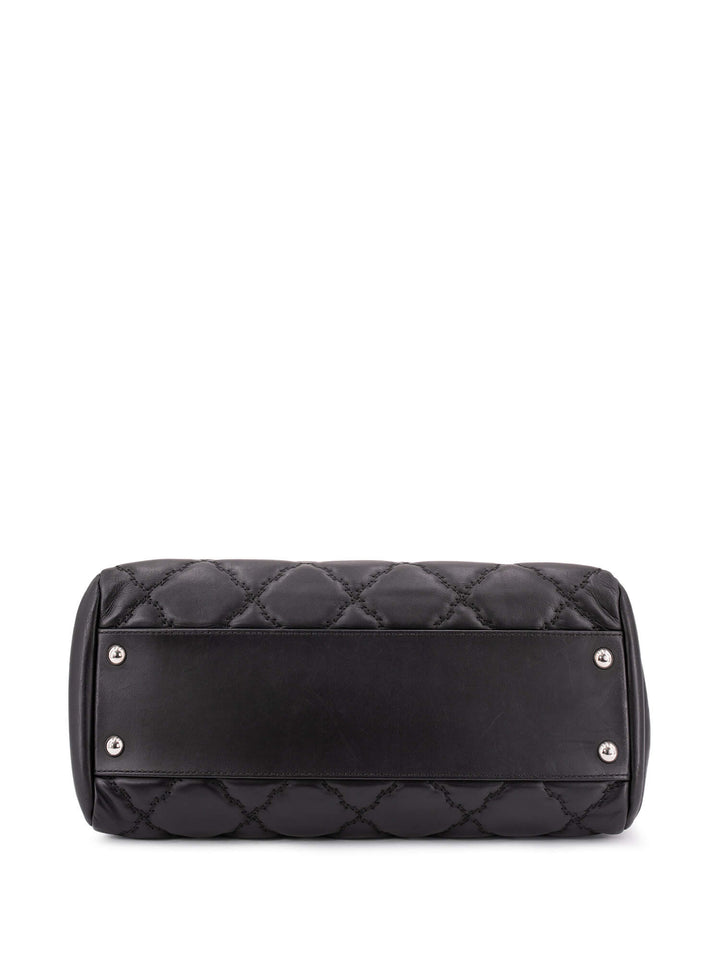 Top Quality Chanel Quilted Leather CC Logo Flap Bag Black