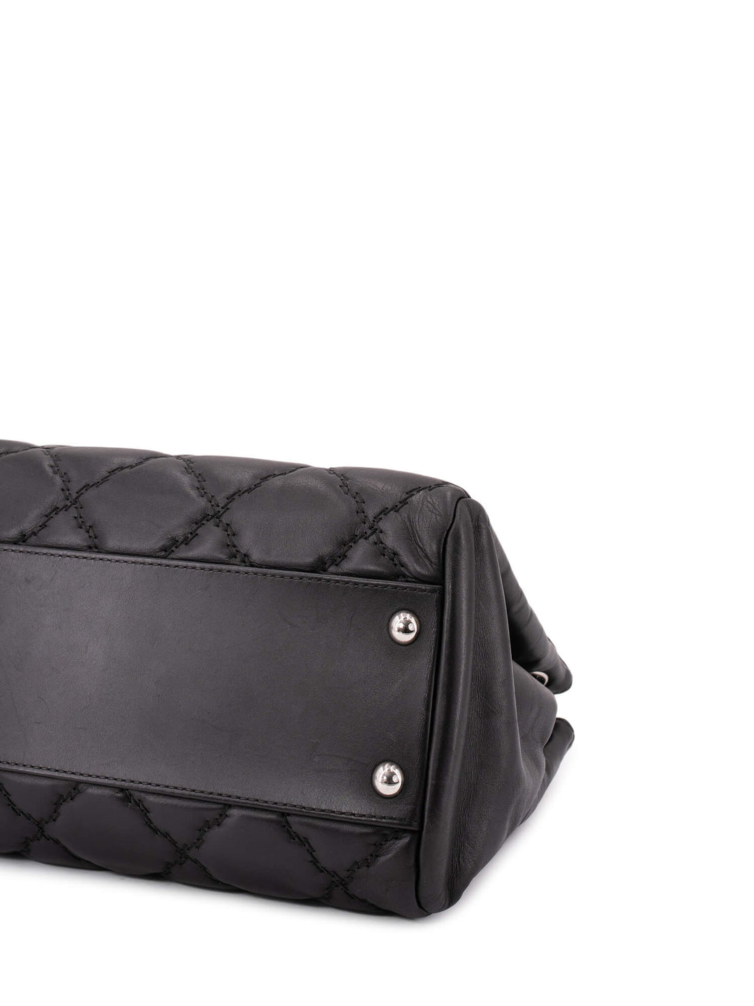 Top Quality Chanel Quilted Leather CC Logo Flap Bag Black