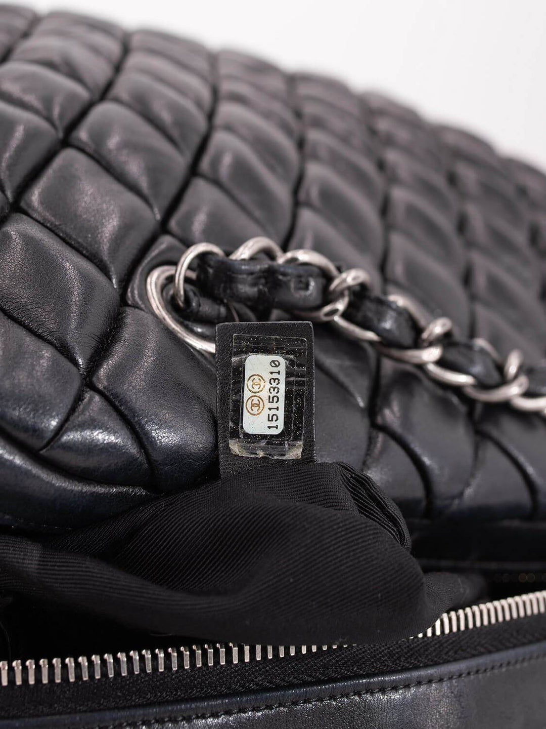 Top Quality Chanel Quilted Leather CC Logo Large Bag Black