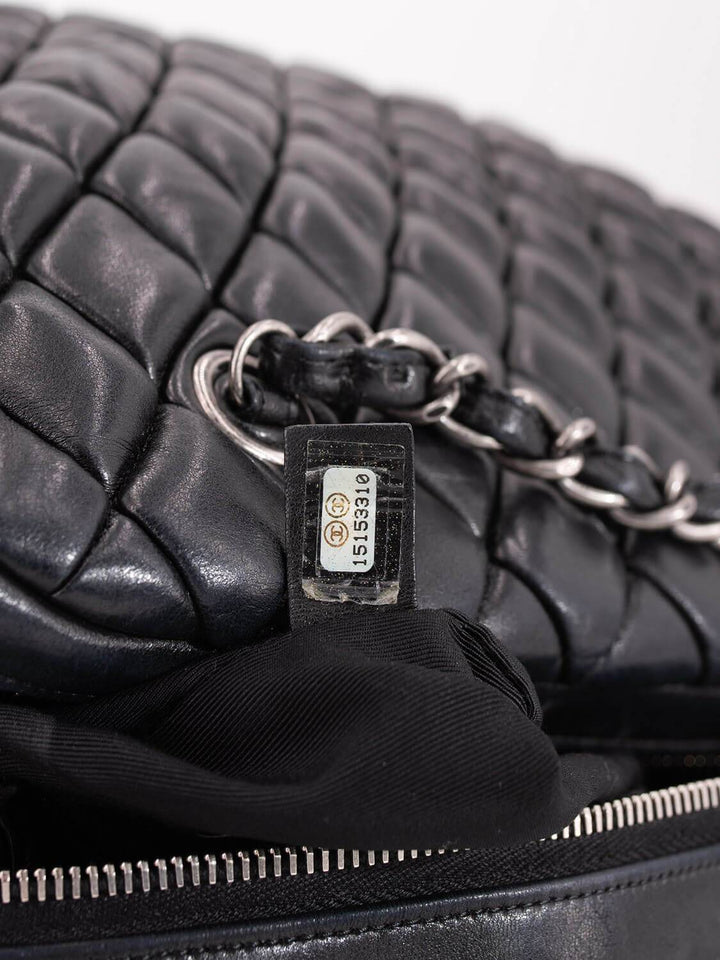 Top Quality Chanel Quilted Leather CC Logo Large Bag Black