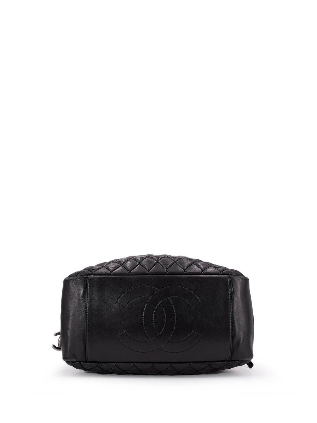 Top Quality Chanel Quilted Leather CC Logo Large Bag Black