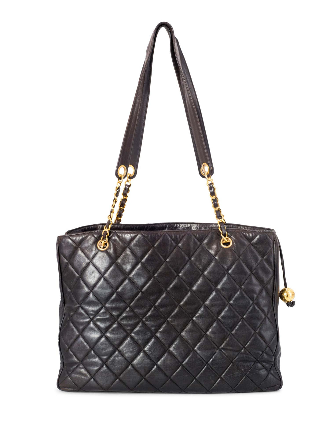 Top Quality Chanel Quilted Leather CC Logo Medallion Large Shopper Bag Brown