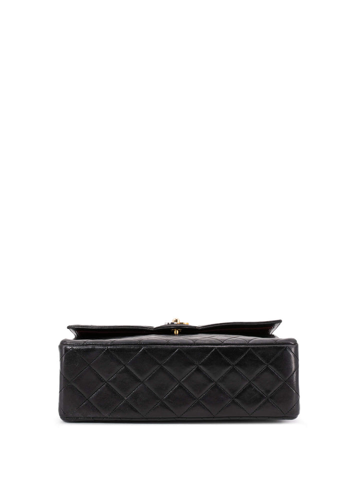 Top Quality Chanel Quilted Leather CC Logo Medium Flap Bag Black