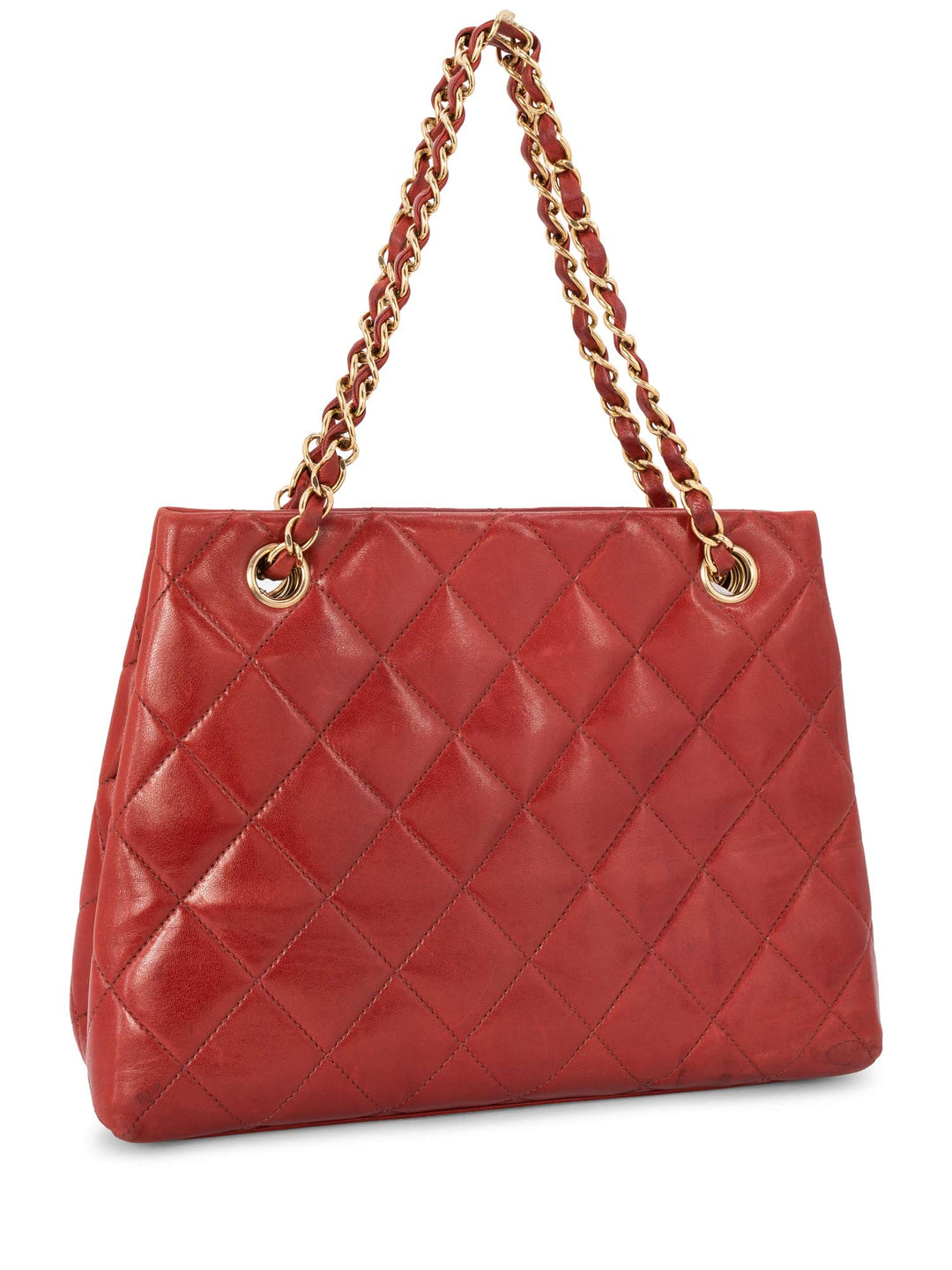 Top Quality Chanel Quilted Leather CC Logo Shoulder Bag Red