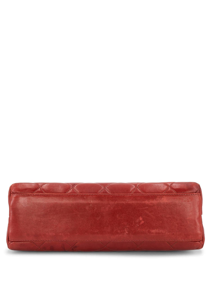 Top Quality Chanel Quilted Leather CC Logo Shoulder Bag Red