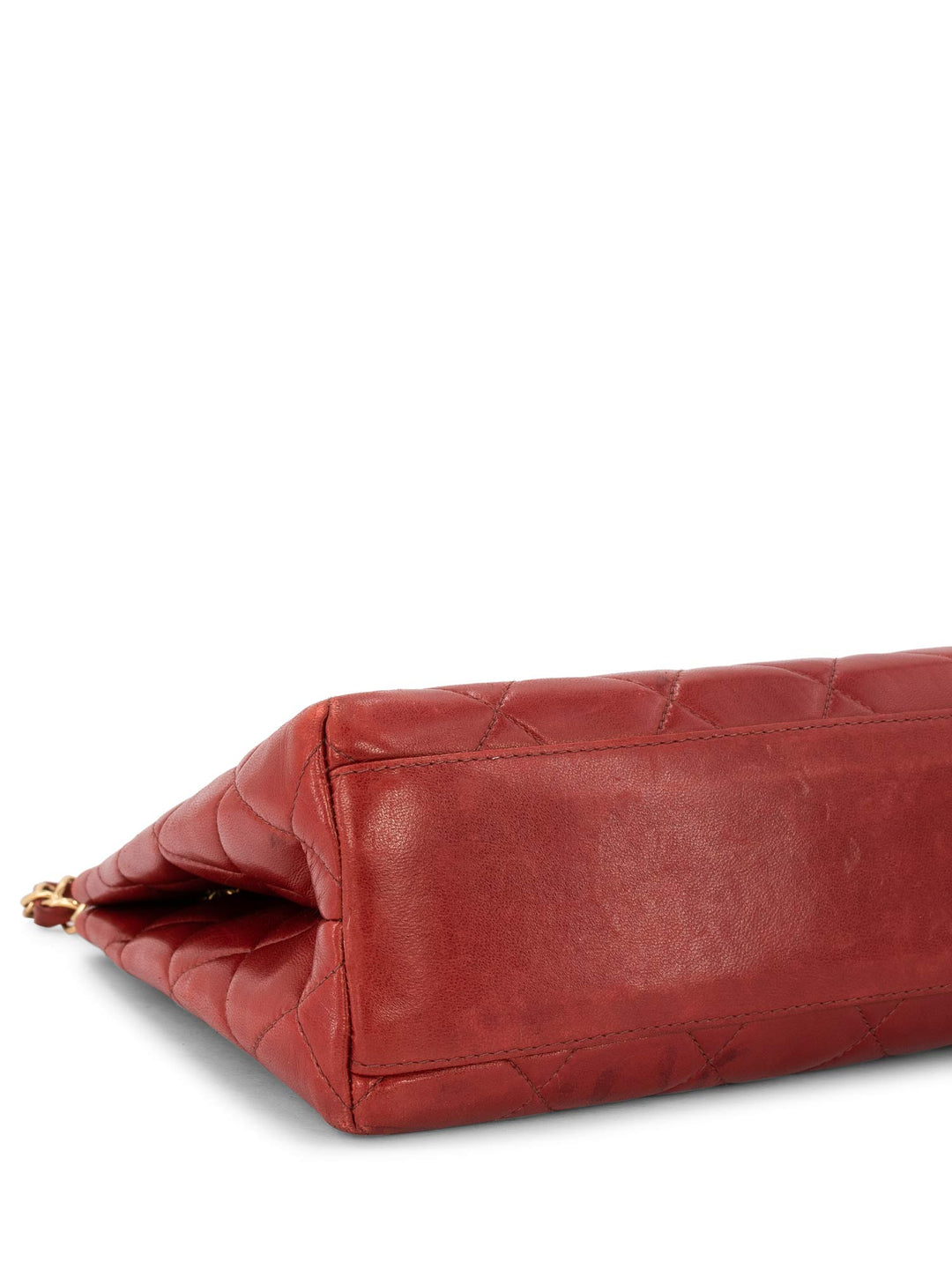 Top Quality Chanel Quilted Leather CC Logo Shoulder Bag Red
