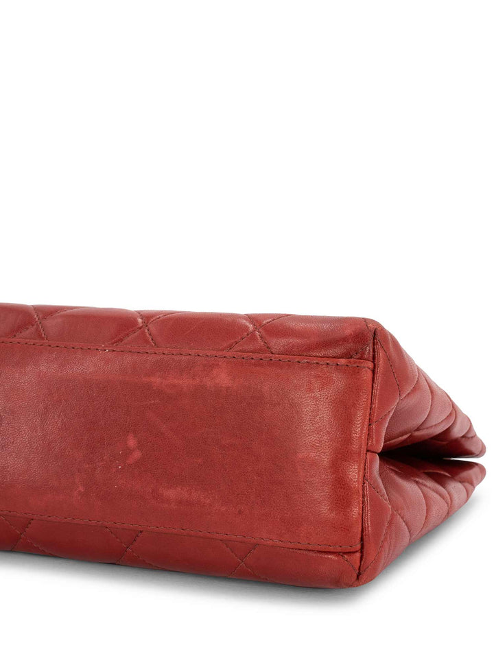 Top Quality Chanel Quilted Leather CC Logo Shoulder Bag Red