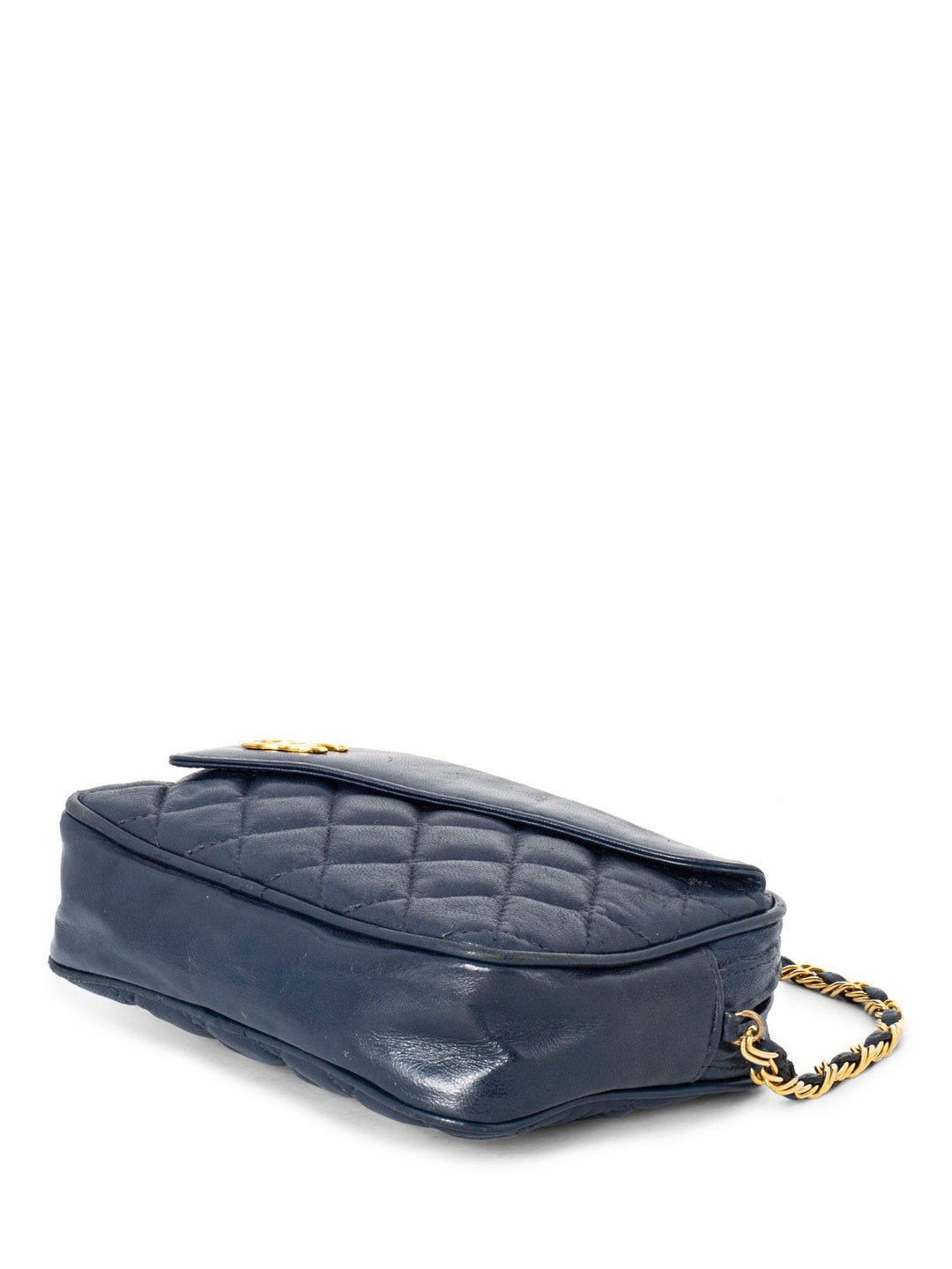 Top Quality Chanel Quilted Leather CC Tassel Camera Bag Blue