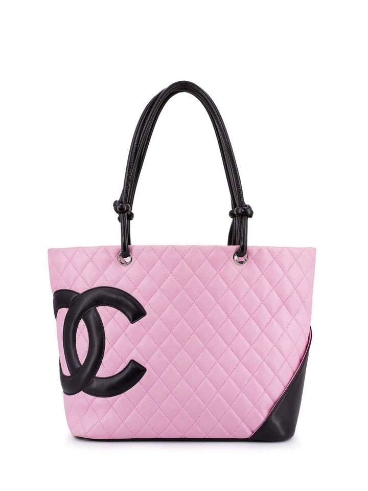 Top Quality Chanel Quilted Leather Cambon Bag Pink