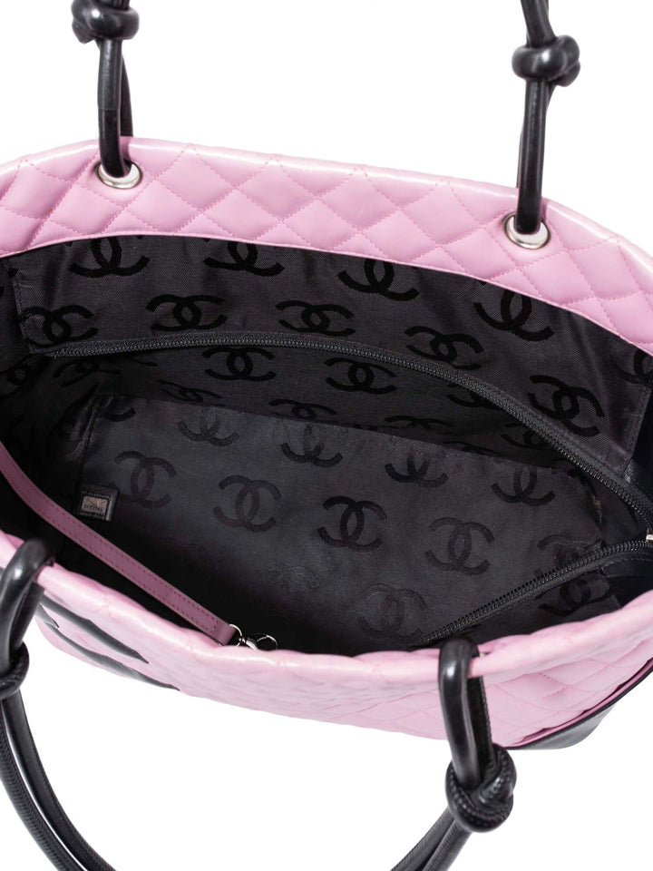 Top Quality Chanel Quilted Leather Cambon Bag Pink
