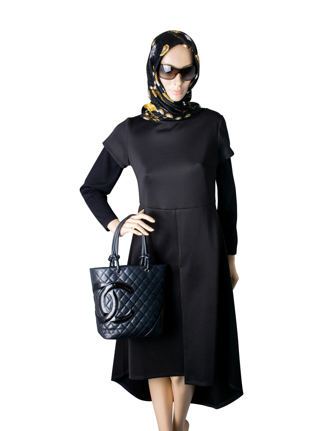 Top Quality Chanel Quilted Leather Cambon Bucket Bag Black