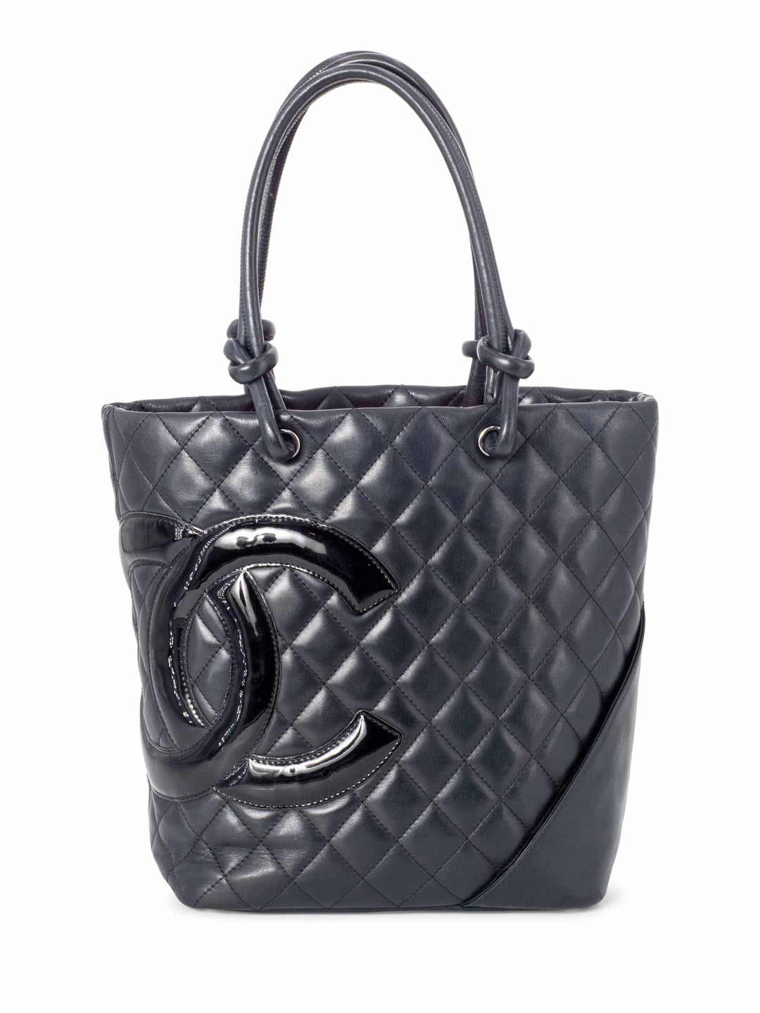 Top Quality Chanel Quilted Leather Cambon Bucket Bag Black