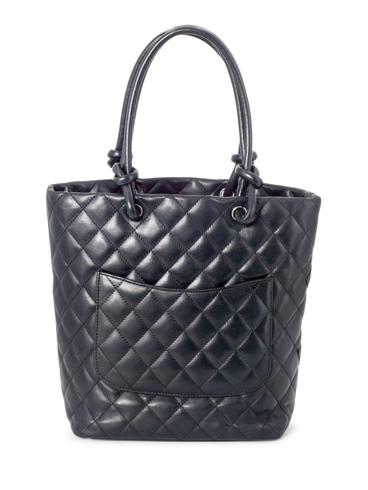 Top Quality Chanel Quilted Leather Cambon Bucket Bag Black