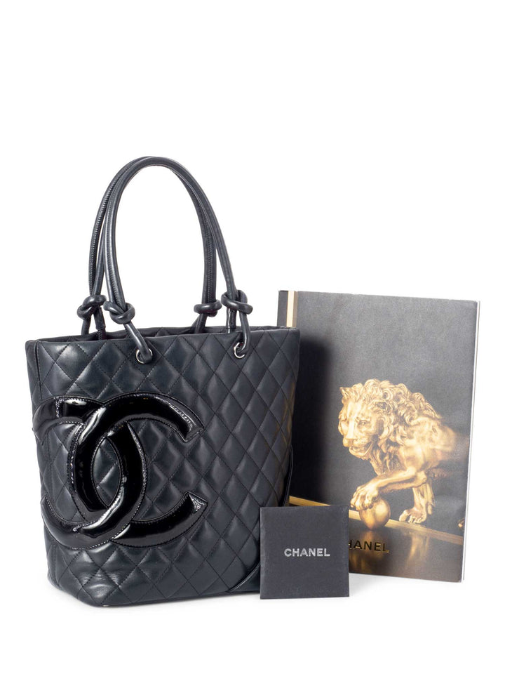 Top Quality Chanel Quilted Leather Cambon Bucket Bag Black