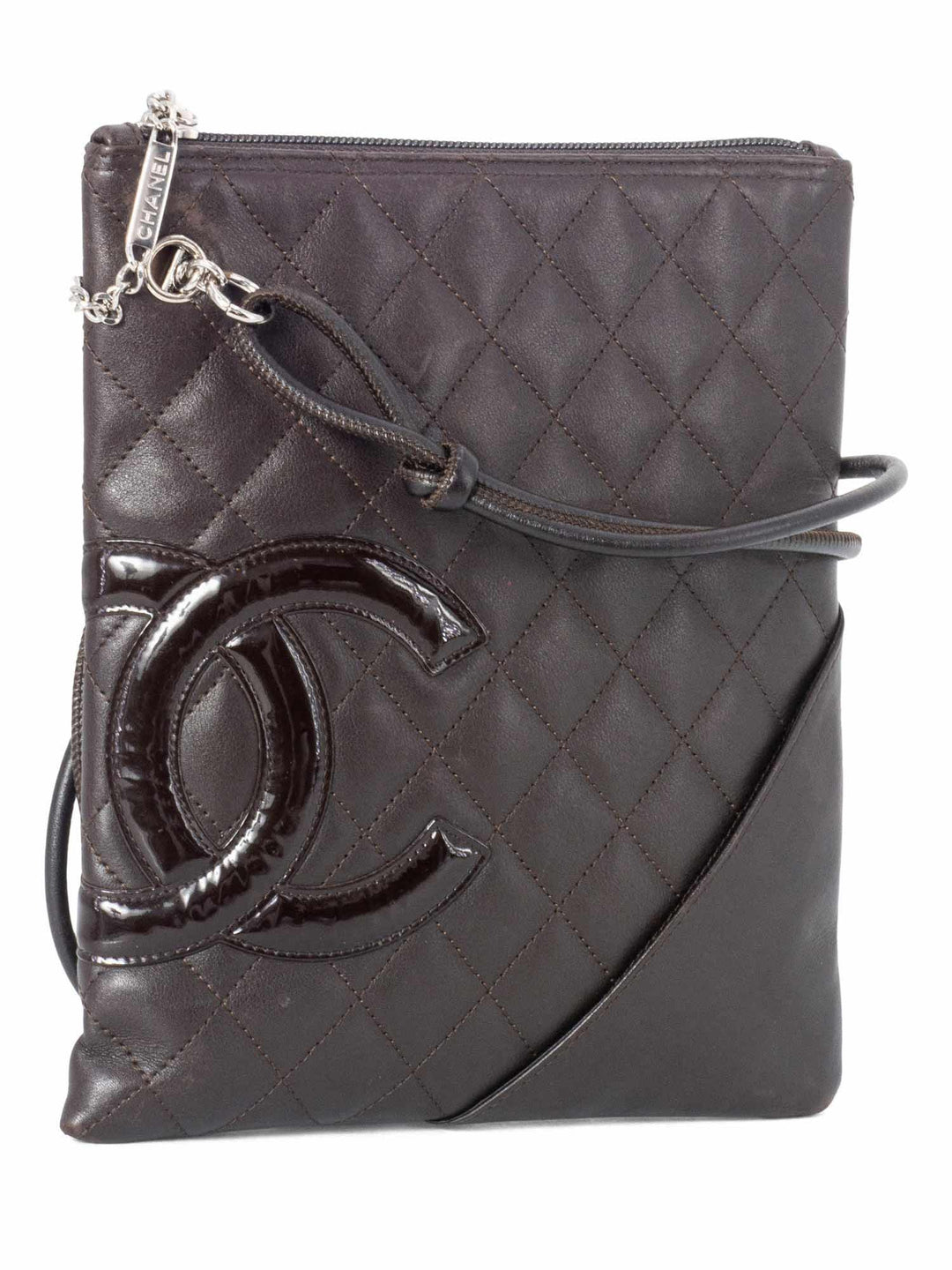 Top Quality Chanel Quilted Leather Cambon Messenger Bag Brown