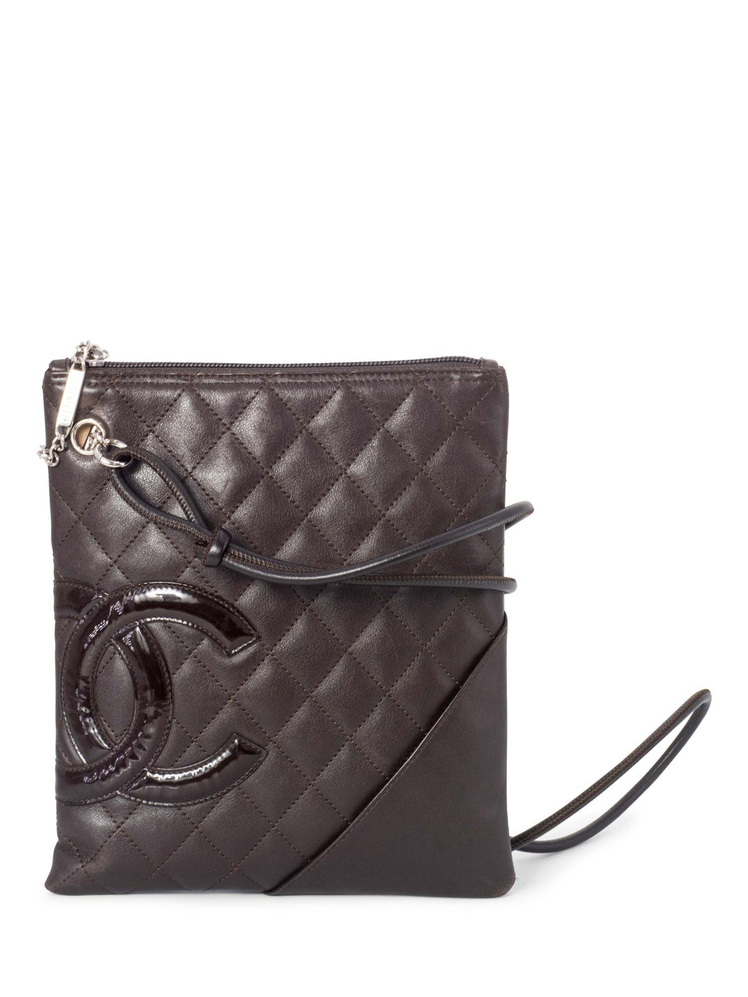 Top Quality Chanel Quilted Leather Cambon Messenger Bag Brown