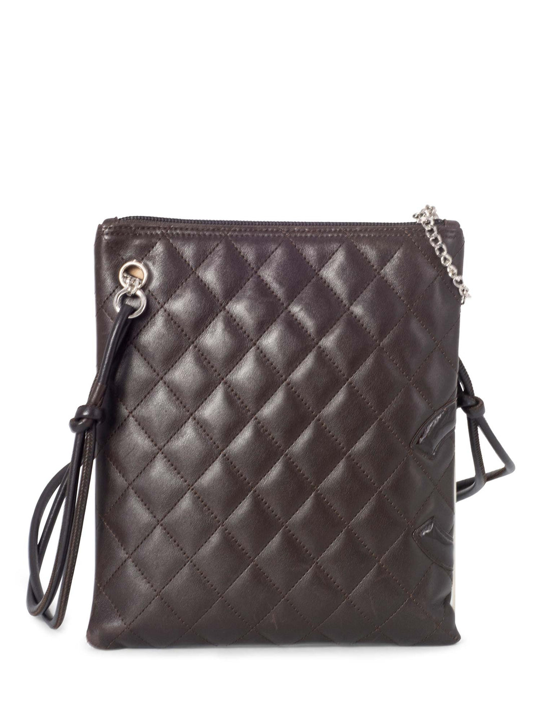 Top Quality Chanel Quilted Leather Cambon Messenger Bag Brown