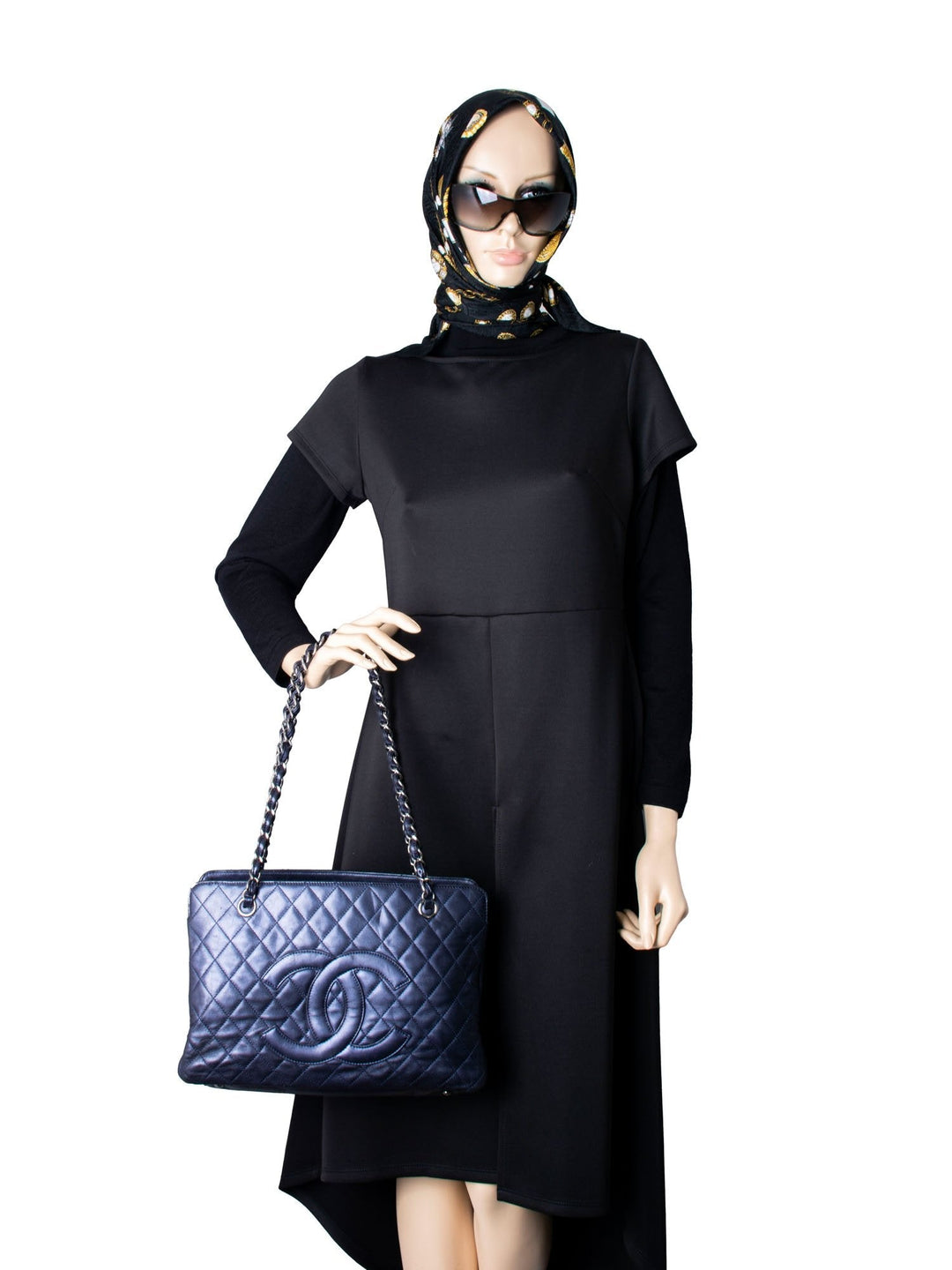 Top Quality Chanel Quilted Leather Mademoiselle Shopper Bag Blue