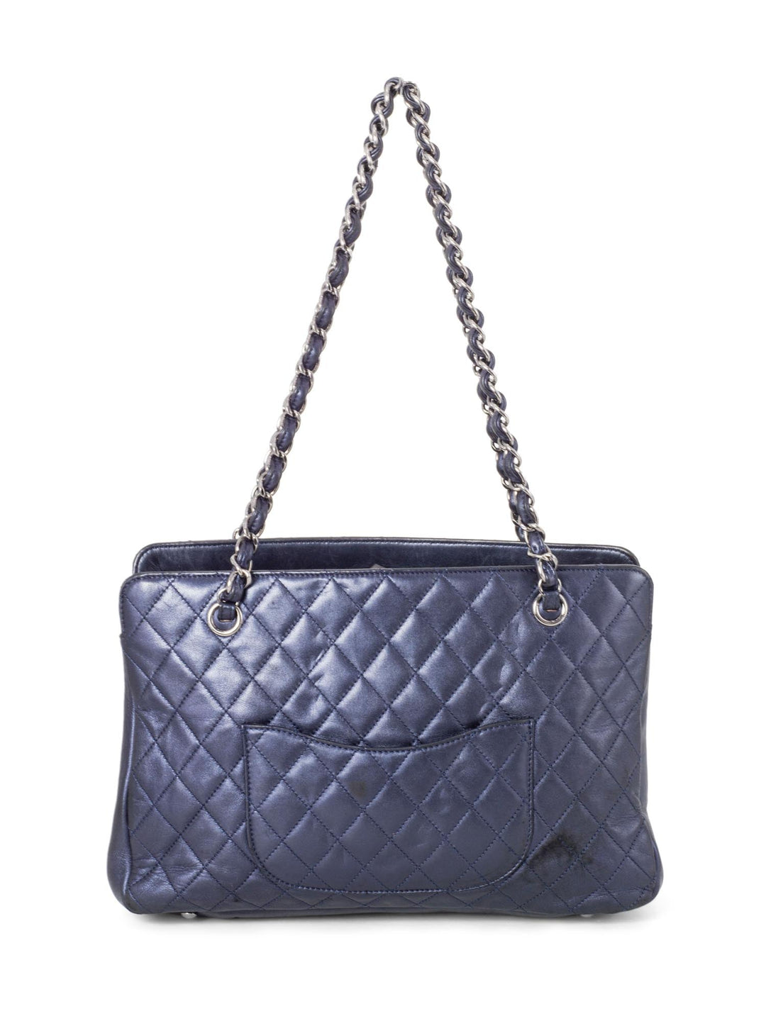 Top Quality Chanel Quilted Leather Mademoiselle Shopper Bag Blue