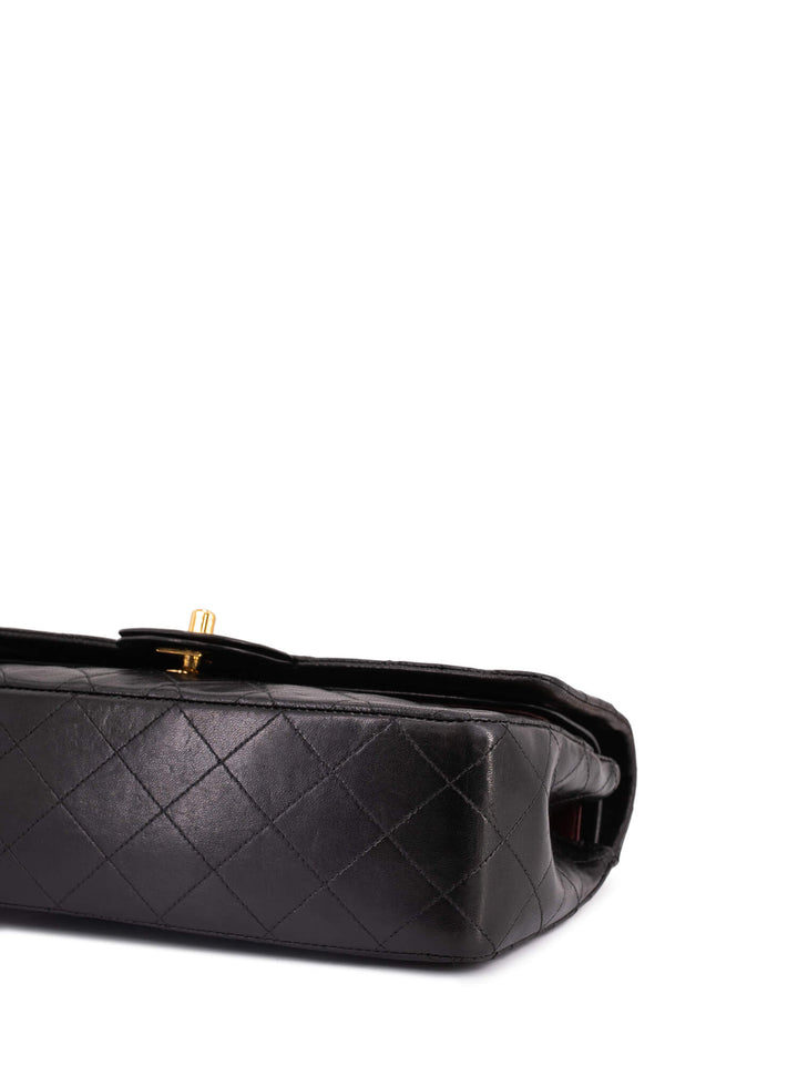 Top Quality Chanel Quilted Leather Medium Double Flap Bag Black