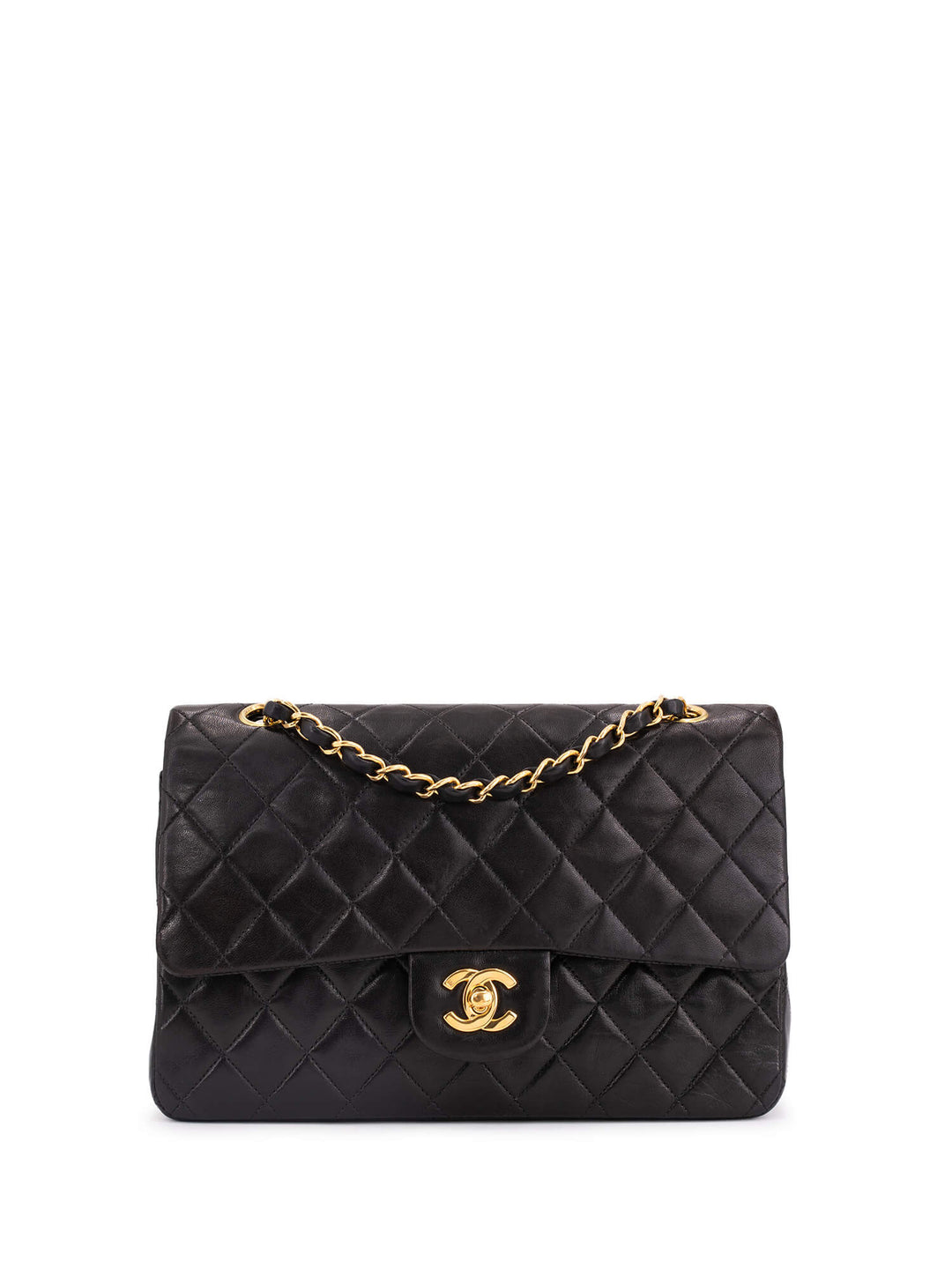 Top Quality Chanel Quilted Leather Medium Double Flap Bag Black