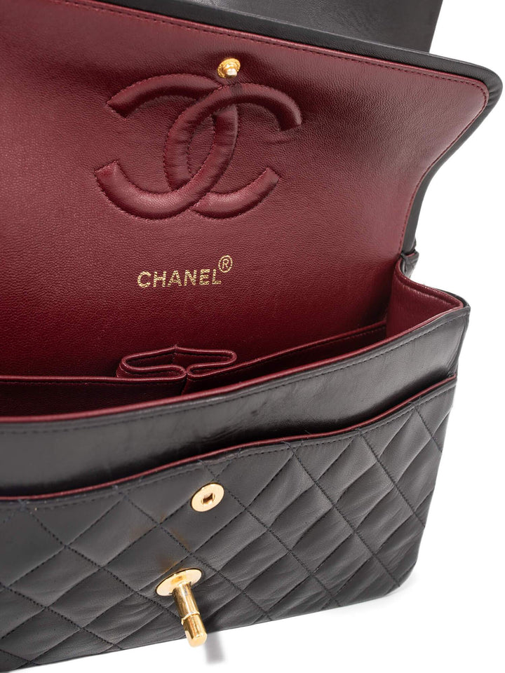 Top Quality Chanel Quilted Leather Medium Double Flap Bag Black