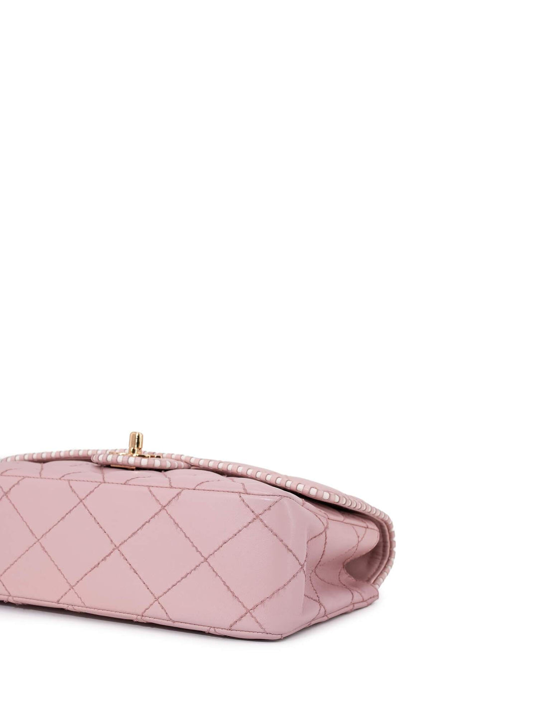 Top Quality Chanel Quilted Leather Medium Single Flap Bag Pink