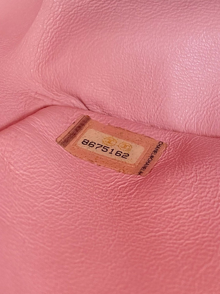 Top Quality Chanel Quilted Leather Medium Single Flap Bag Pink
