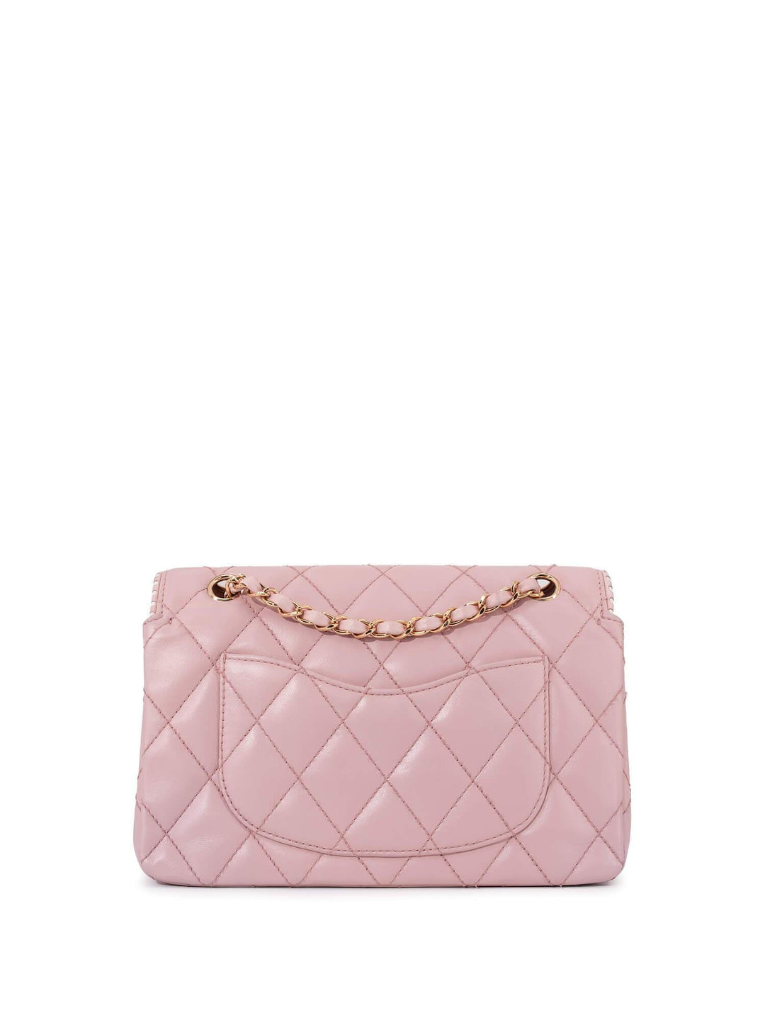 Top Quality Chanel Quilted Leather Medium Single Flap Bag Pink