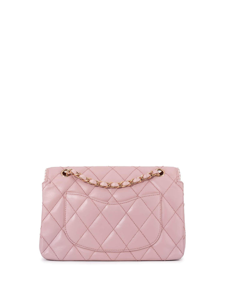 Top Quality Chanel Quilted Leather Medium Single Flap Bag Pink