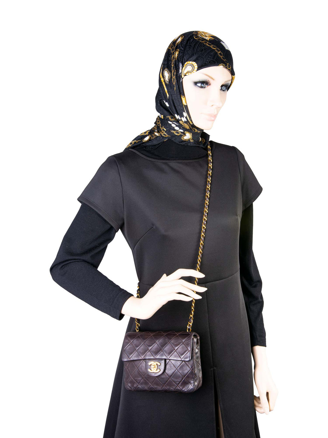 Top Quality Chanel Quilted Leather Mini Flap Bag Brown