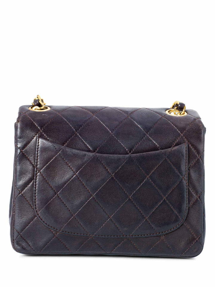 Top Quality Chanel Quilted Leather Mini Flap Bag Brown