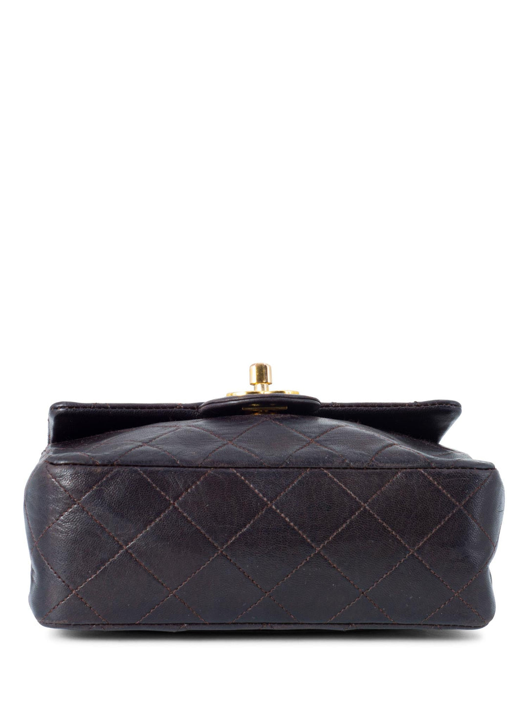 Top Quality Chanel Quilted Leather Mini Flap Bag Brown
