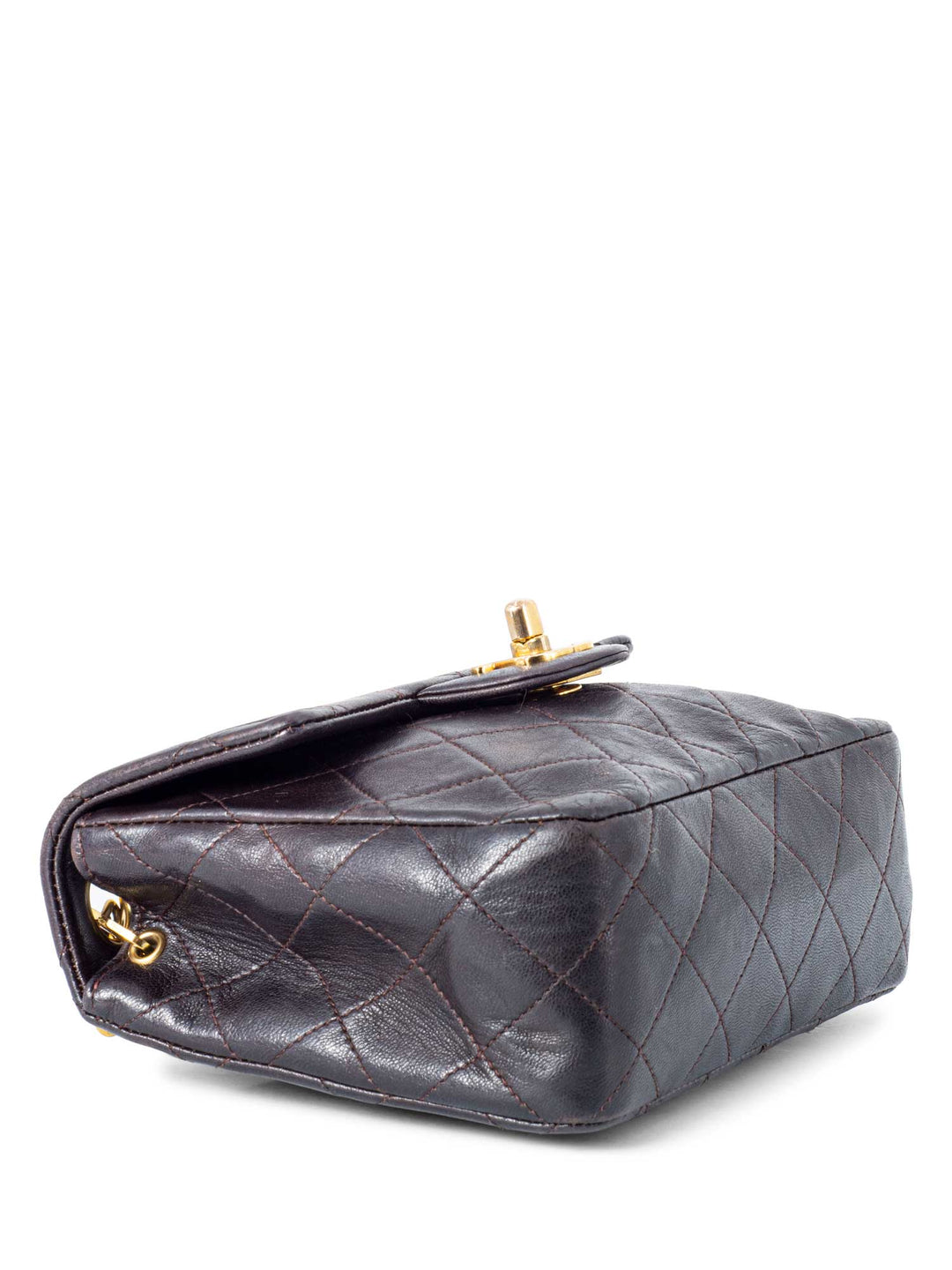 Top Quality Chanel Quilted Leather Mini Flap Bag Brown