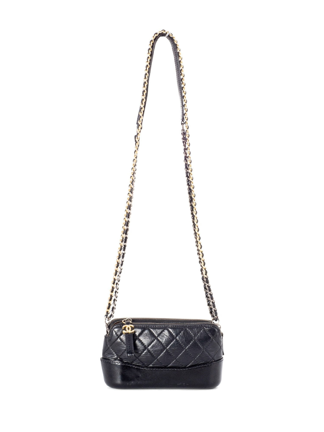 Top Quality Chanel Quilted Leather Mini Gabrielle Messenger Bag Black
