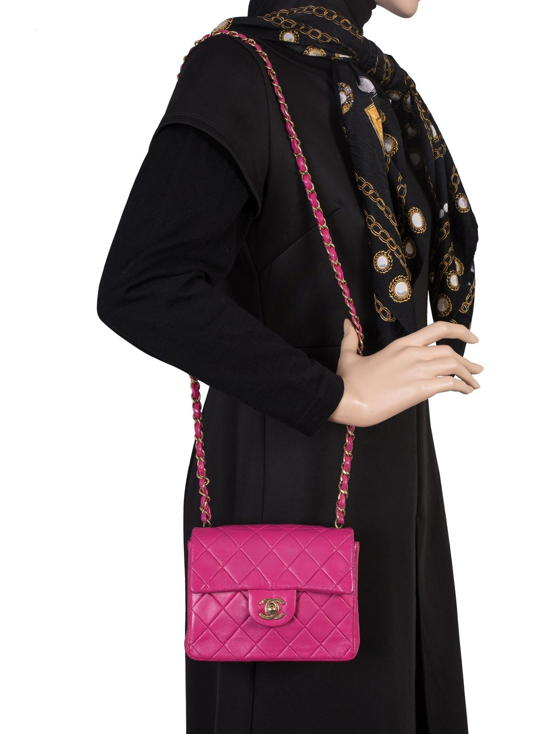Top Quality Chanel Quilted Leather Mini Messenger Bag Pink