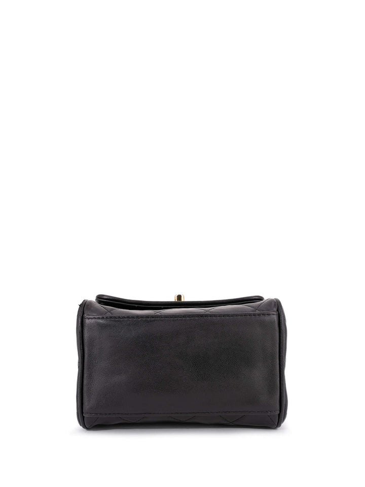Top Quality Chanel Quilted Leather Mini Square Flap Bag Black