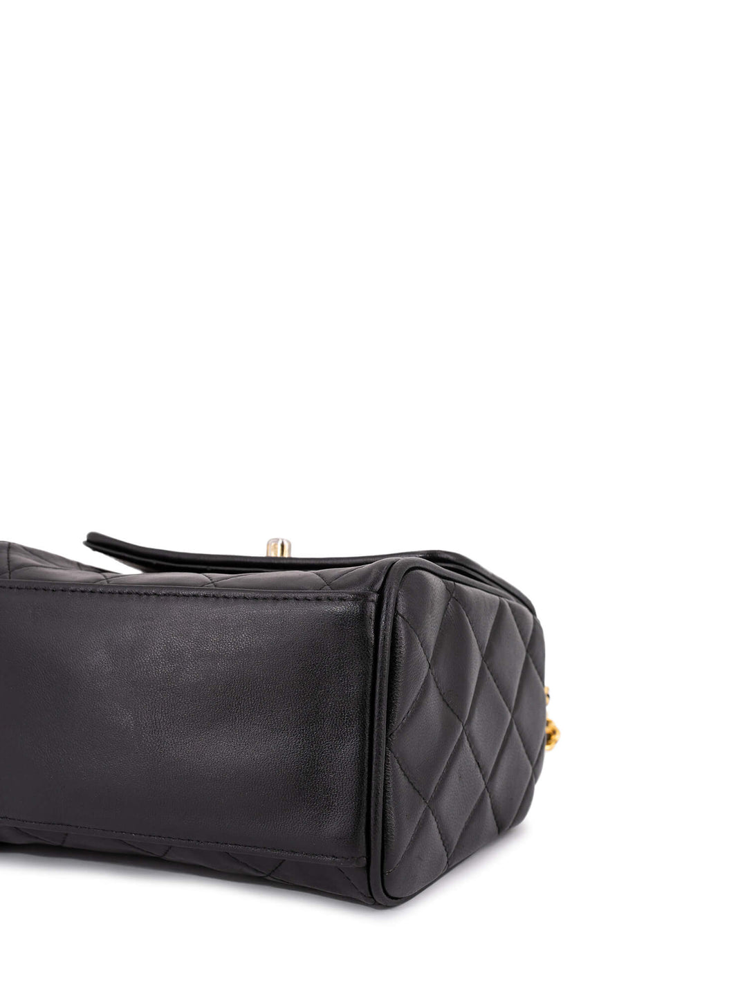 Top Quality Chanel Quilted Leather Mini Square Flap Bag Black