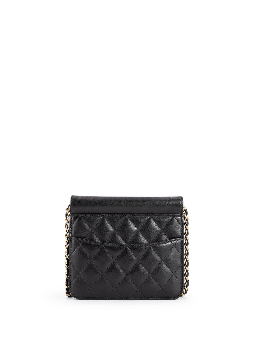 Top Quality Chanel Quilted Leather Mini Square Flap Bag Black
