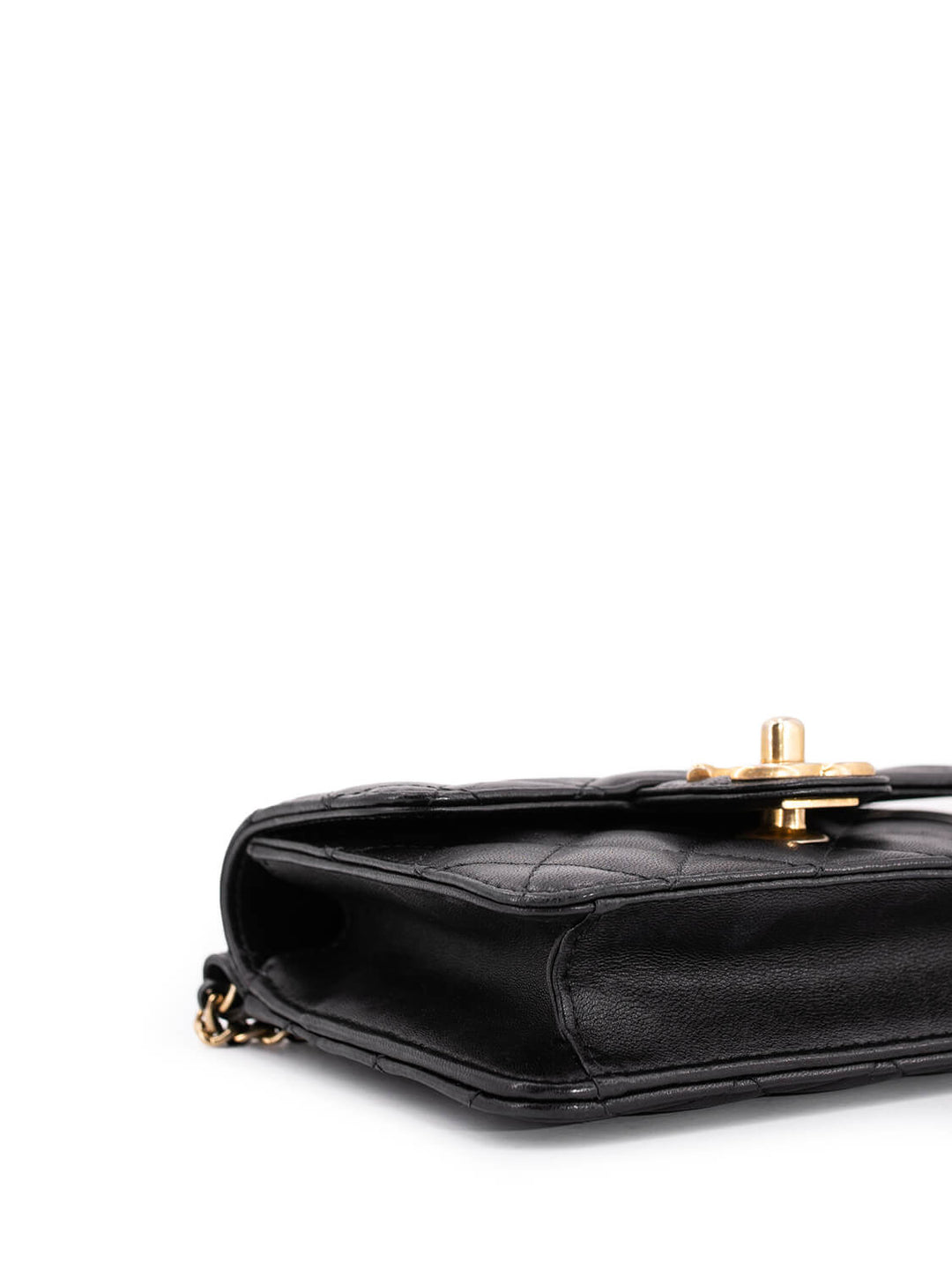 Top Quality Chanel Quilted Leather Mini Square Flap Bag Black