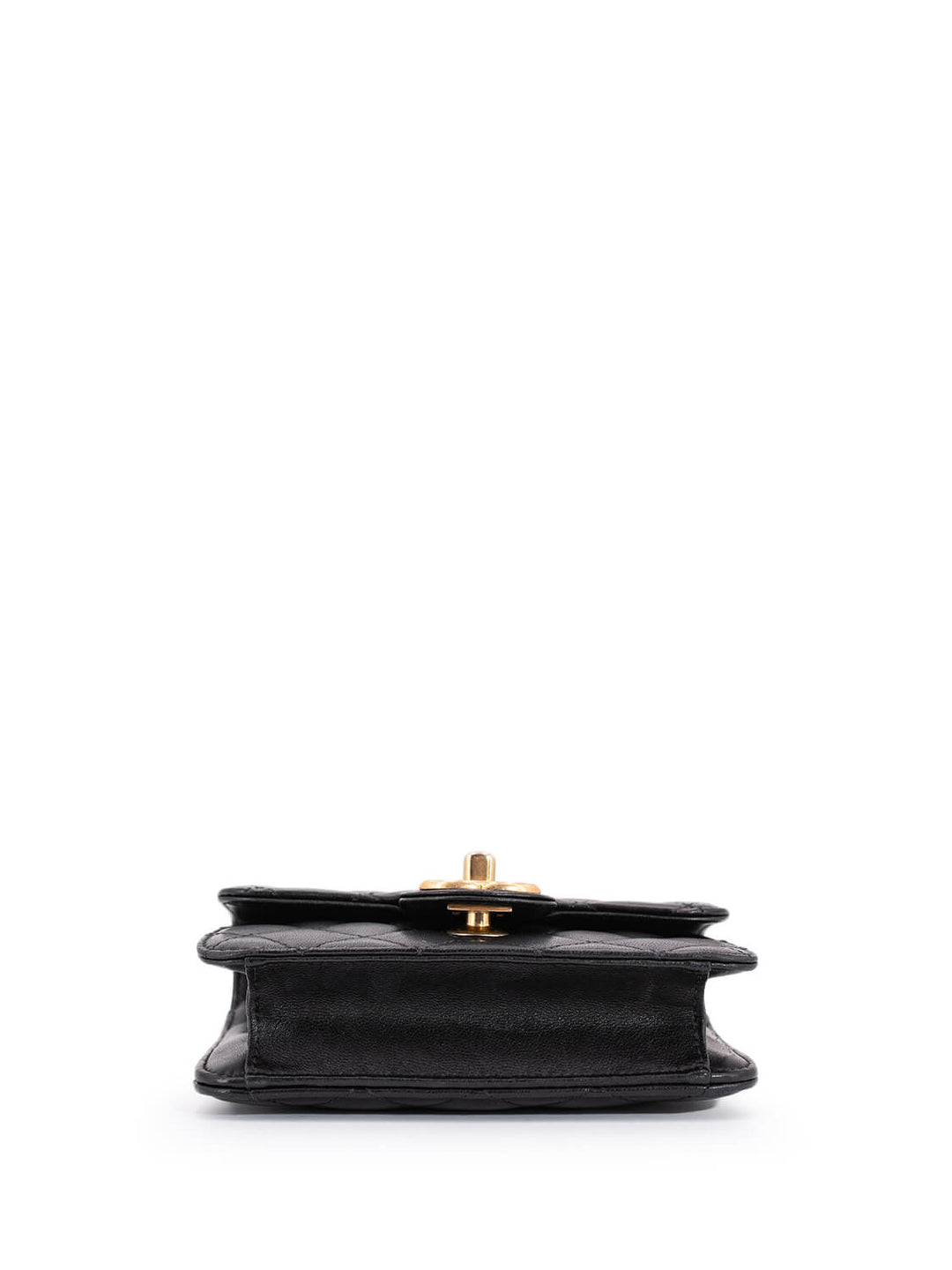 Top Quality Chanel Quilted Leather Mini Square Flap Bag Black