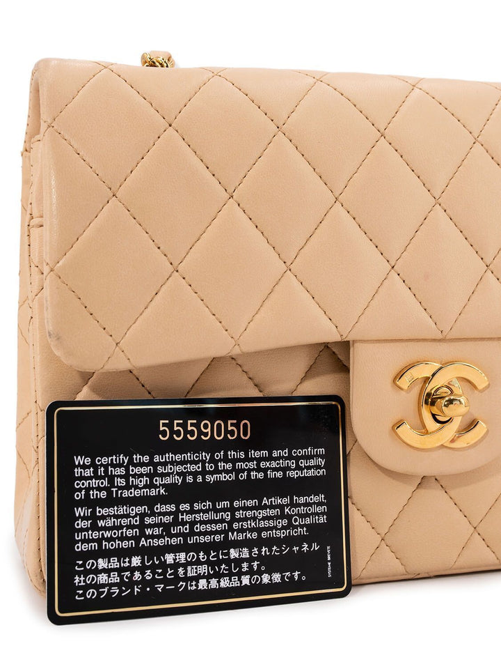 Top Quality Chanel Quilted Leather Small Double Flap Bag Beige
