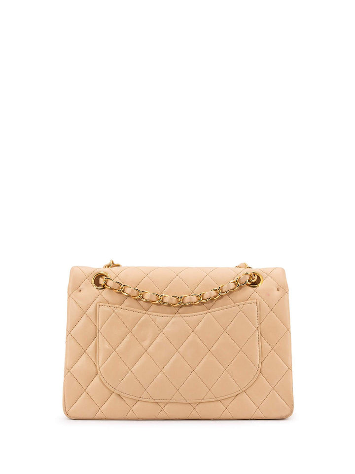 Top Quality Chanel Quilted Leather Small Double Flap Bag Beige