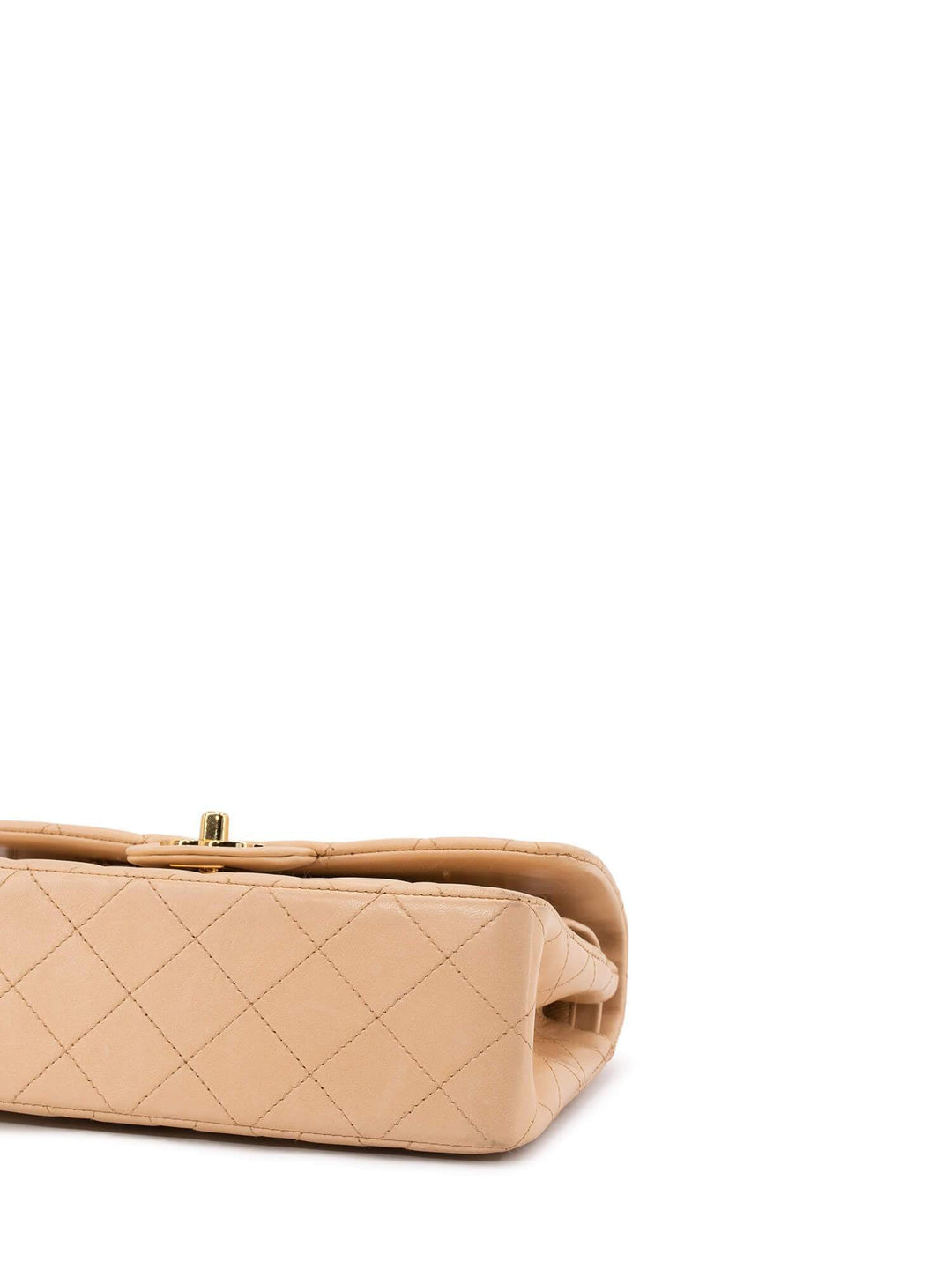Top Quality Chanel Quilted Leather Small Double Flap Bag Beige