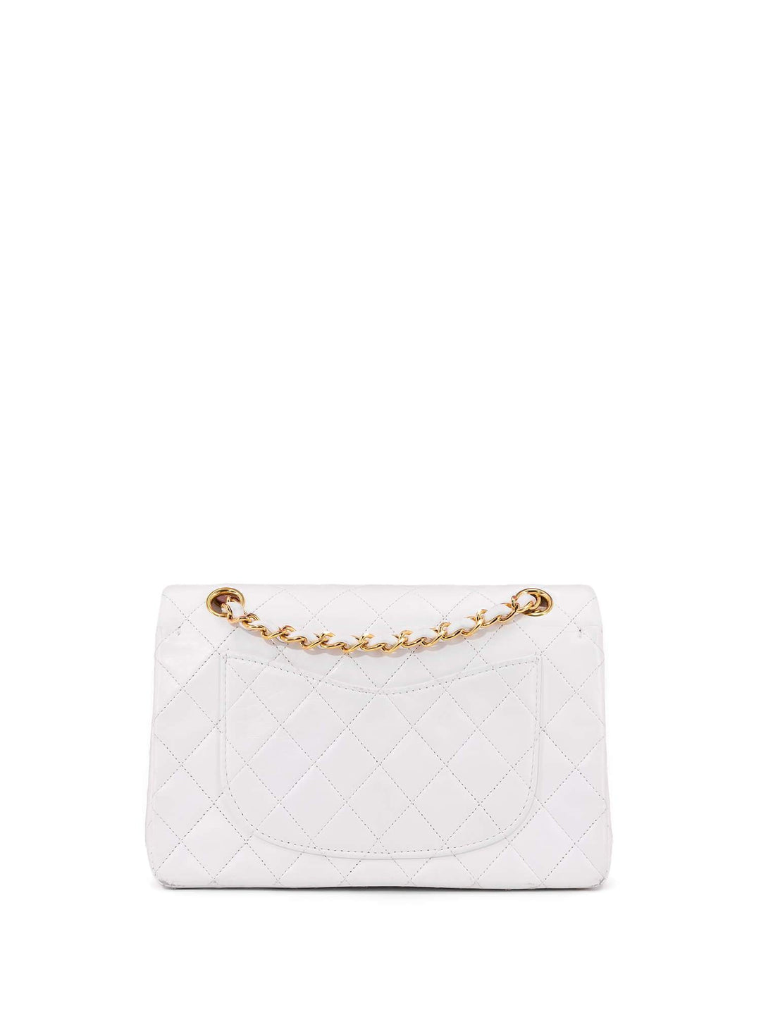 Top Quality Chanel Quilted Leather Small Double Flap Bag White