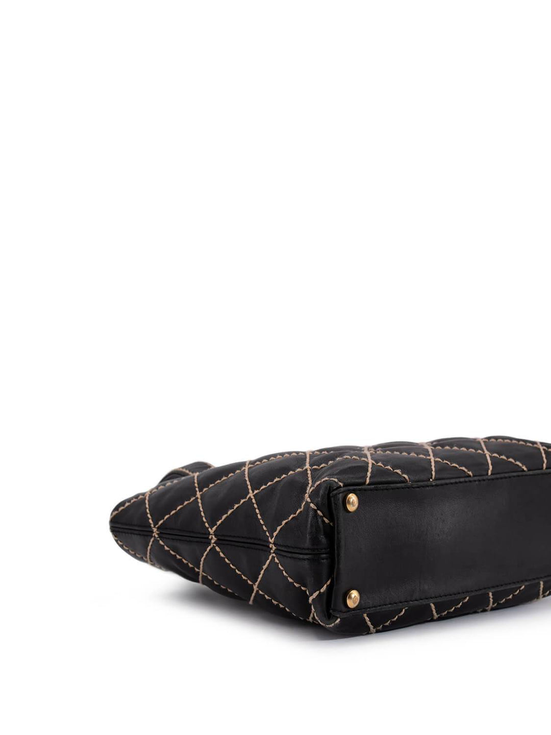 Top Quality Chanel Quilted Leather Surpique Bag Black